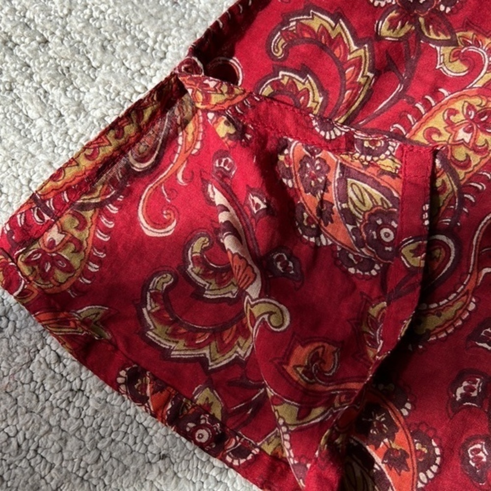 Cute red paisley boho top - Picture 6 of 6